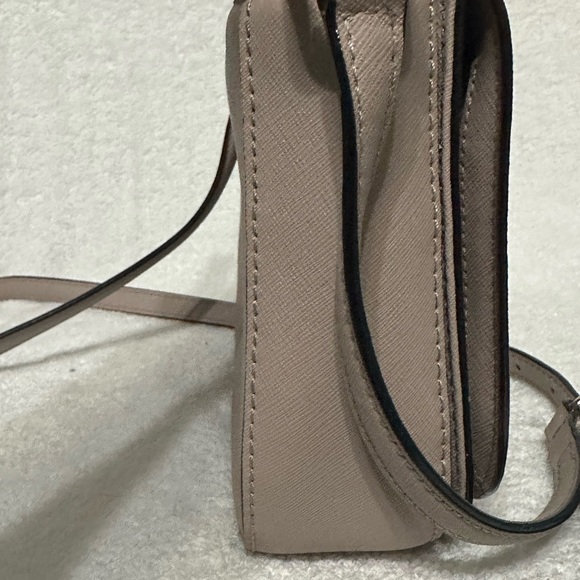 -SOLD-Kate Spade Emmie Flap Pebbled Leather Crossbody Bag Rose Smoke K8215 - Picture 5 of 15